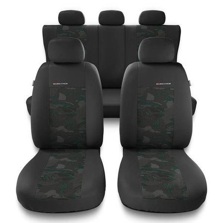Universella sätesöverdrag till Mitsubishi Outlander I, II, III (2001-2019) - överdrag - Auto-Dekor - Elegance - grön