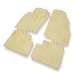 Velourmattor till Fiat Grande Punto (2005-2012) - bilmattor - DGS Autodywan - beige