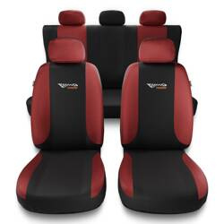 Universella sätesöverdrag till Daihatsu Materia (2006-....) - överdrag - Auto-Dekor - Tuning - röd