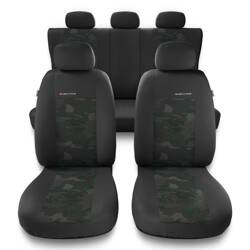 Universella sätesöverdrag till Daihatsu Cuore V, VI, VII (1999-2018) - överdrag - Auto-Dekor - Elegance - grön