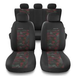 Universella sätesöverdrag till Daihatsu Materia (2006-....) - överdrag - Auto-Dekor - Elegance - röd