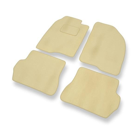 Velourmattor till Ford Fusion I (2002-2005) - bilmattor - DGS Autodywan - beige