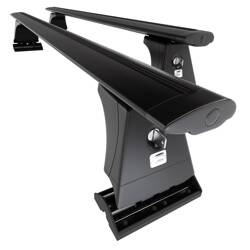 Taklasthållare i aluminium till Subaru Outback Kombi (2008-2009) - svart takräcke - takhållare - Amos - β-103 - Dynamic - fästpunkter