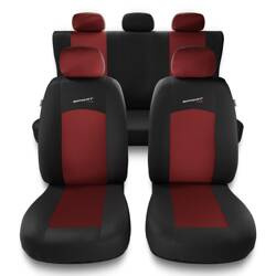 Universella sätesöverdrag till Daihatsu Materia (2006-....) - överdrag - Auto-Dekor - Sport Line - röd