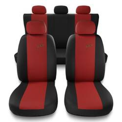 Universella sätesöverdrag till Daihatsu Materia (2006-....) - överdrag - Auto-Dekor - XR - röd