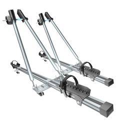 2x Taklasthållare för cykel, Takmonterad cykelhållare, låsbar med aluminiumtakräcke - Amos