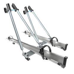 2x Taklasthållare för cykel, Takmonterad cykelhållare med aluminiumtakräcke - Amos