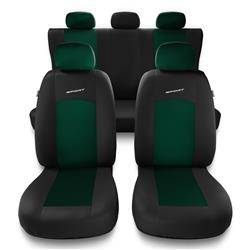 Universella sätesöverdrag till Seat Ibiza I, II, III, IV, V (1984-2019) - överdrag - Auto-Dekor - Sport Line - grön