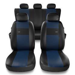 Universella sätesöverdrag till Seat Ibiza I, II, III, IV, V (1984-2019) - överdrag - Auto-Dekor - X-Line - blå