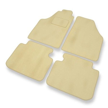 Velourmattor till Fiat Idea (2003-2012) - bilmattor - DGS Autodywan - beige