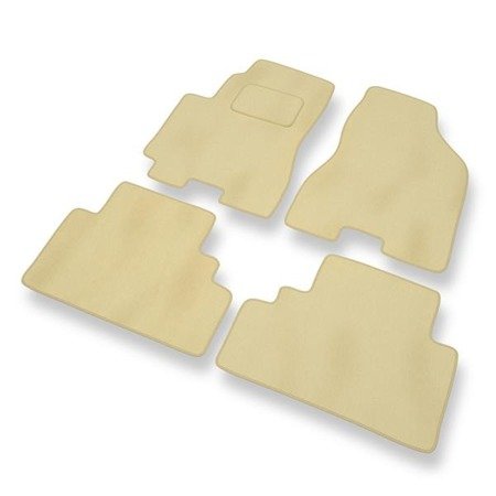 Velourmattor till Hyundai Tucson I (2004-2010) - bilmattor - DGS Autodywan - beige