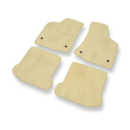 Velourmattor till Volkswagen Polo III (1994-2001) - bilmattor - DGS Autodywan - beige